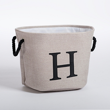 Gray Monogram A Rope Handle Storage Bin Kirklands Home