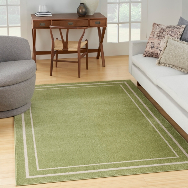 Bordered Indoor/Outdoor Area Rug