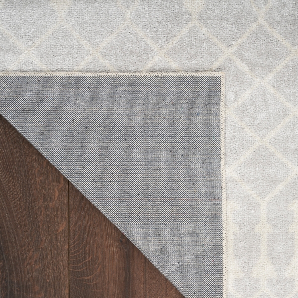Gray and Ivory Moroccan Trellis Area Rug