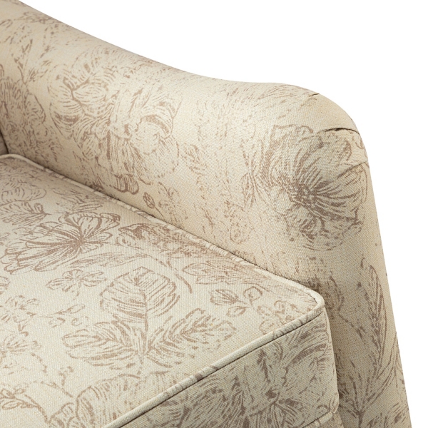 Nicola Beige Linen Upholstered Armchair