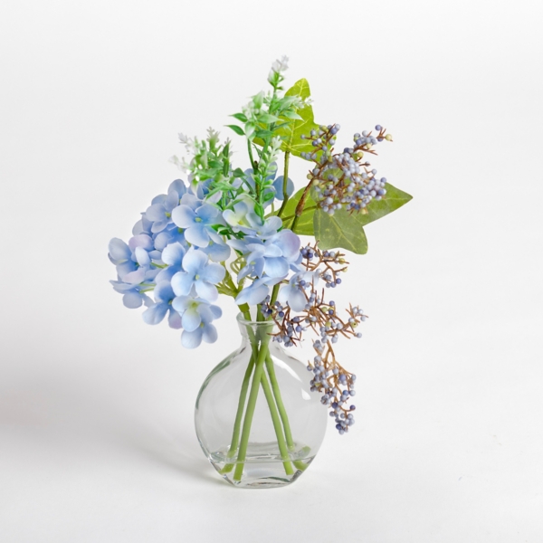 Blue Hydrangea in Bud Vase