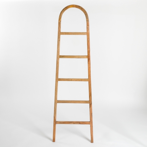 Natural Wood Arch Blanket Ladder