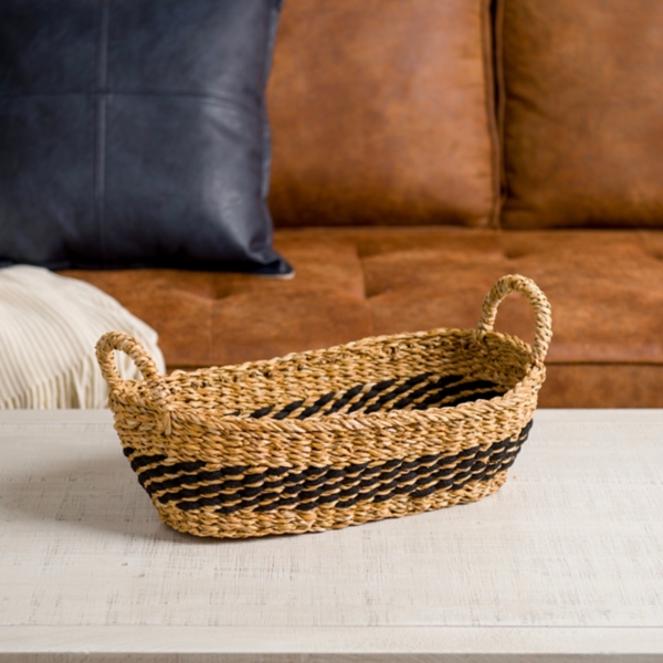 Medium Seagrass Oval Basket with Handles