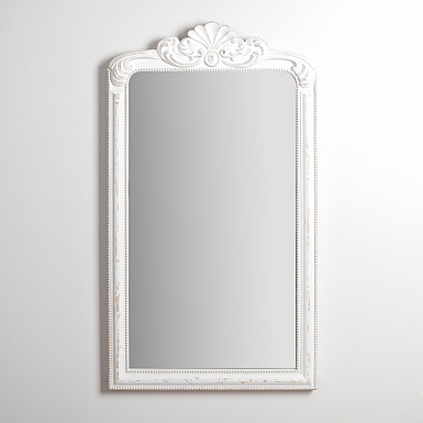Mckenna Cream Ornate Rectangular Mirror, 24x36 in.