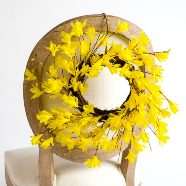 Yellow Forsythia Berry Mini Wreath