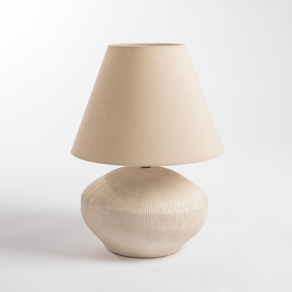 Kirklands White Textured Taper Table Lamp Hamilton Place