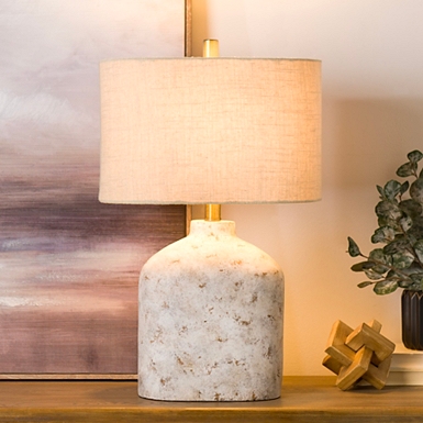 Natural Ivory Textured Table Lamp | Kirklands Home