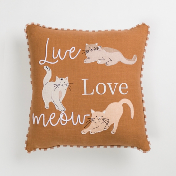 Live Love Meow Pillow | Kirklands Home