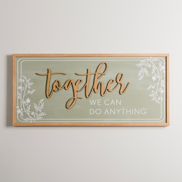 Together We Can Do Anything Wall Plaque