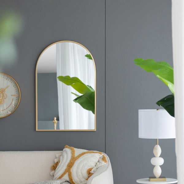 Golden Long Arched Wall Mirror Kirklands Home