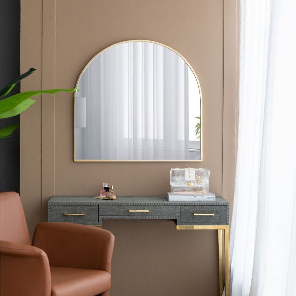 Golden Wide Arched Wall Mirror Kirklands Home