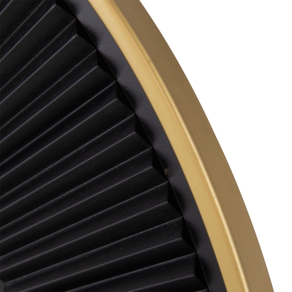 Black and Gold Double Ribbed Wall Mirror