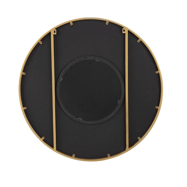 Black and Gold Double Ribbed Wall Mirror