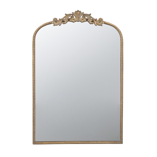 Gold Studded Scroll Arched Mirror, 36 in. Kirklands Home