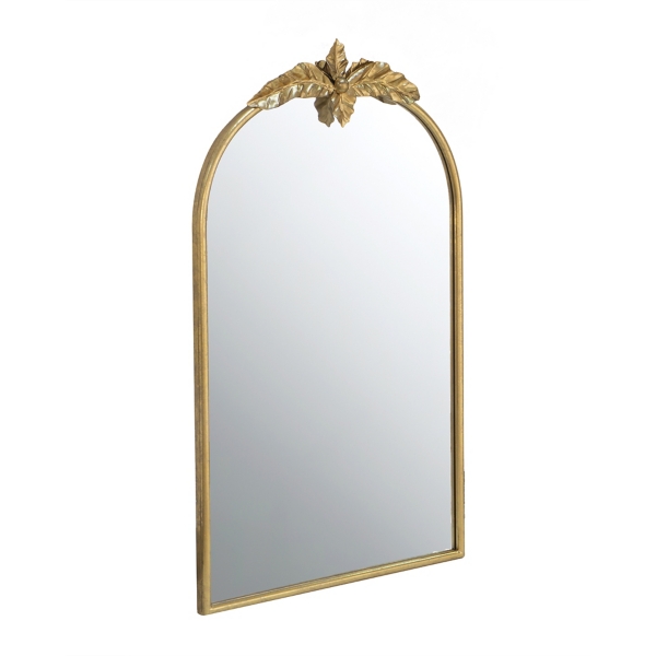 Gold Leaves Arched Wall Mirror