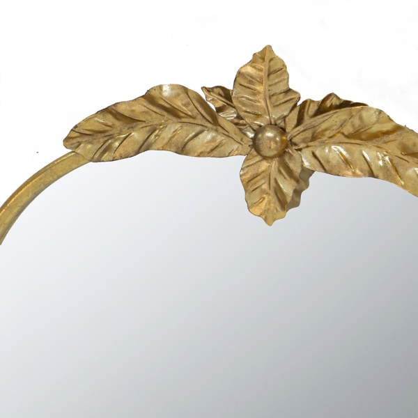 Gold Leaves Arched Wall Mirror