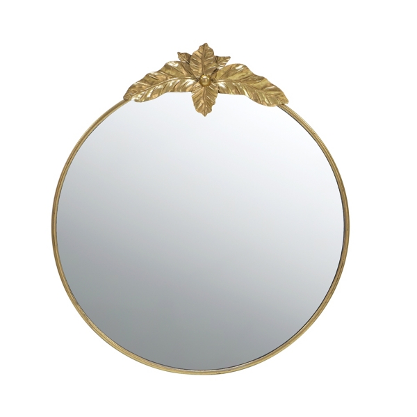 Round Gold Leaf Top Mirror Kirklands Home