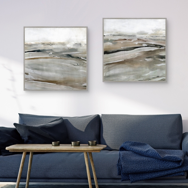 Windblown Sands Framed Canvas Art Prints, Set of 2