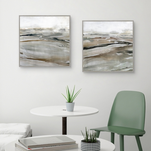 Windblown Sands Framed Canvas Art Prints, Set of 2