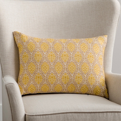 Gentry 24x16 Pillow with Feather-Down Insert  Living room grey, Yellow  living room, Yellow pillows