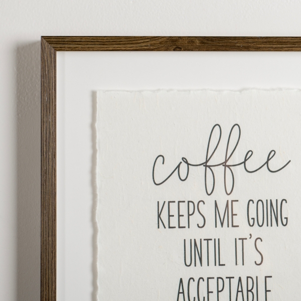 Coffee to Wine Framed Wall Plaque