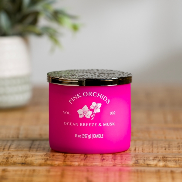 Pink Orchids 3-Wick Jar Candle