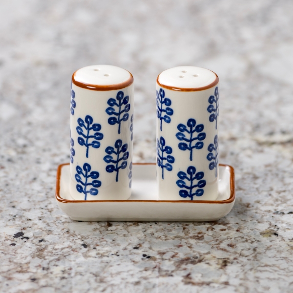 Blue Ceramic Salt & Pepper Shaker Set Kirklands Home