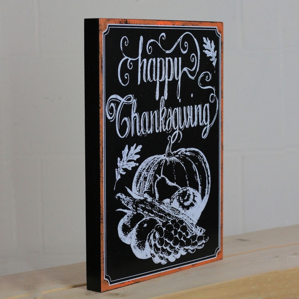 Happy Thanksgiving Chalkboard Wall Plaque