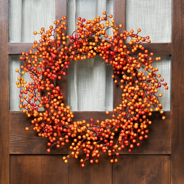 Orange Berries and Twig Wreath