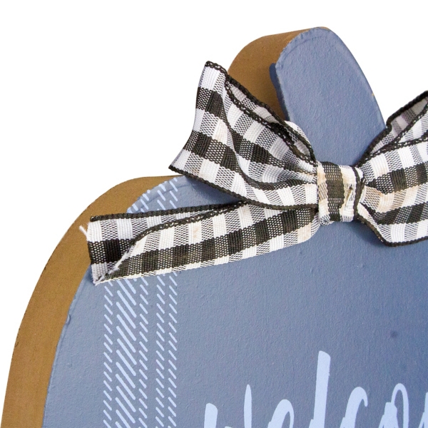 Blue and White Pumpkin Tabletop Signs, Set of 2