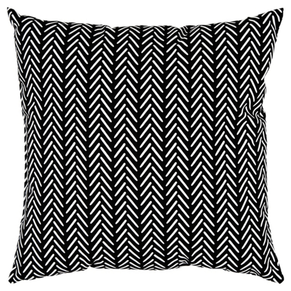 Black Herringbone Outdoor Pillow, 22 in. | Kirklands Home