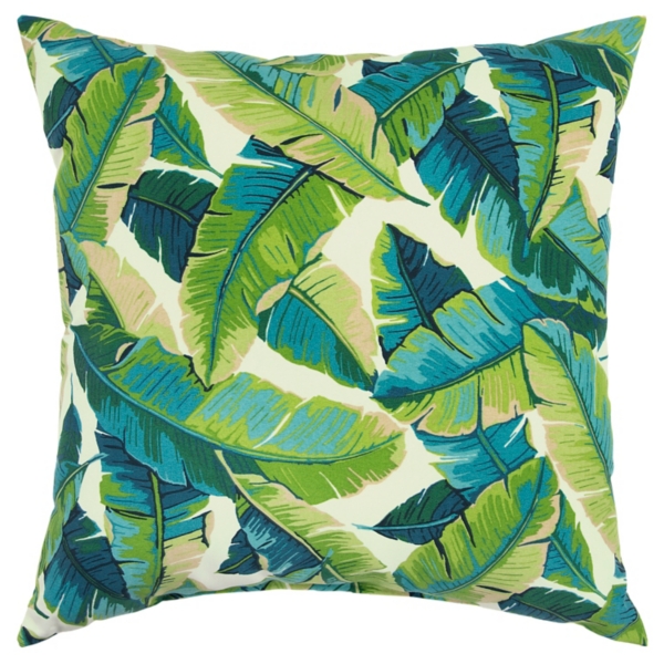 Blue and Green Foliage Outdoor Pillow | Kirklands Home