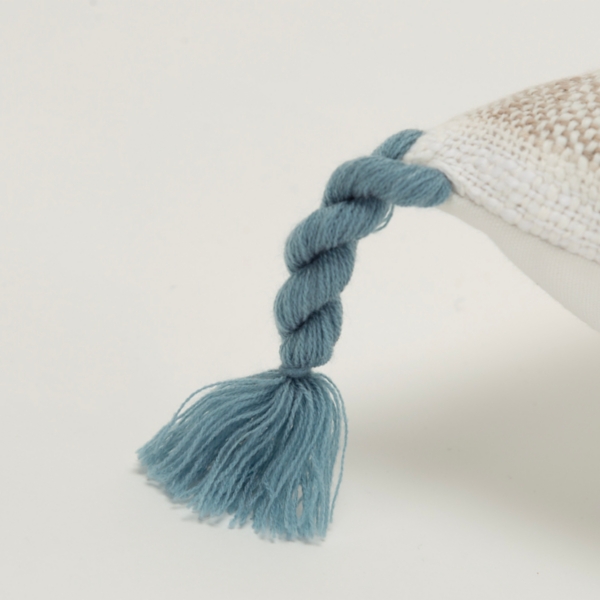 Nautical Stripe & Blue Tassel Pillow