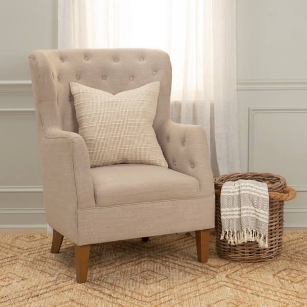 Natural Woven Throw Pillow