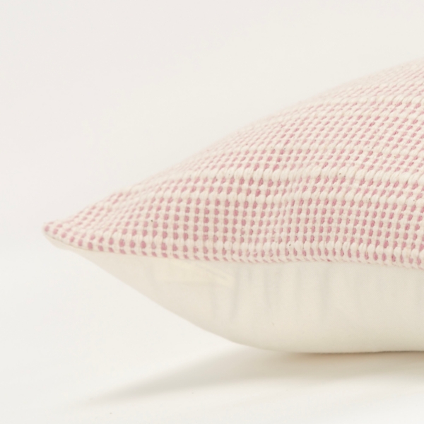 Pink Woven Throw Pillow