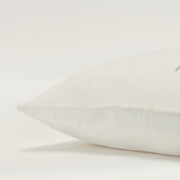 Silver Woven Lines Throw Pillow