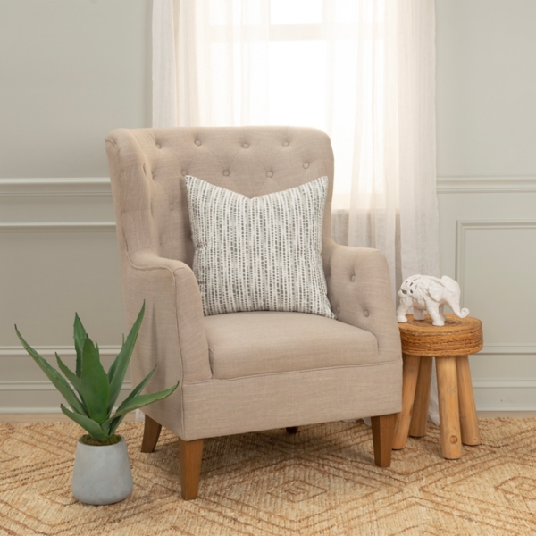 Gray Dash Print Throw Pillow