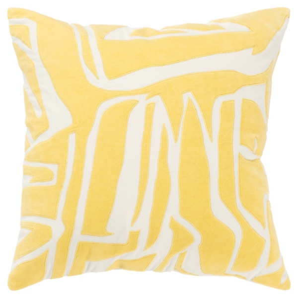 Yellow Velvet Abstract Throw Pillow Kirklands Home