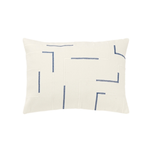 Blue Geometric Woven Lines Throw Pillow Kirklands Home