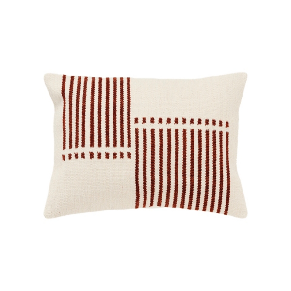 Red Offset Colorblock Stripe Throw Pillow Kirklands Home