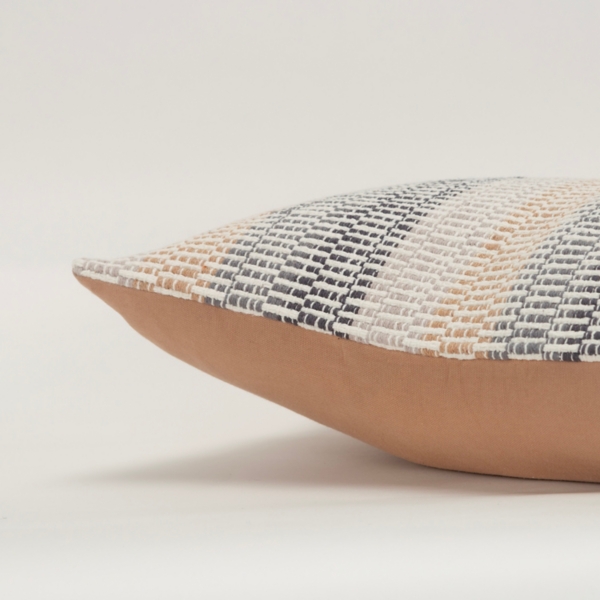 Neutral Ombre Stripe Throw Pillow