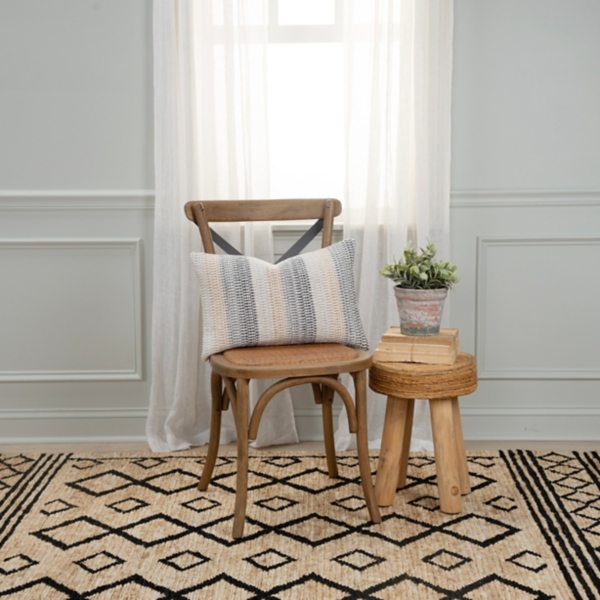 Neutral Ombre Stripe Throw Pillow