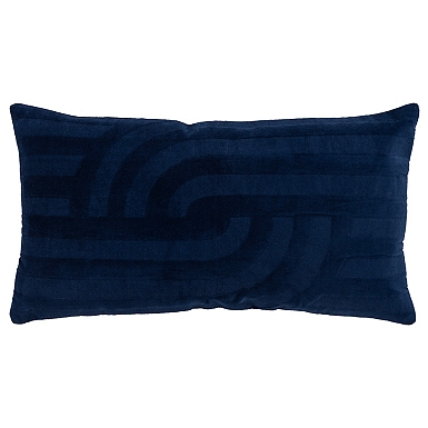 Navy blue lumbar pillow hot sale cover