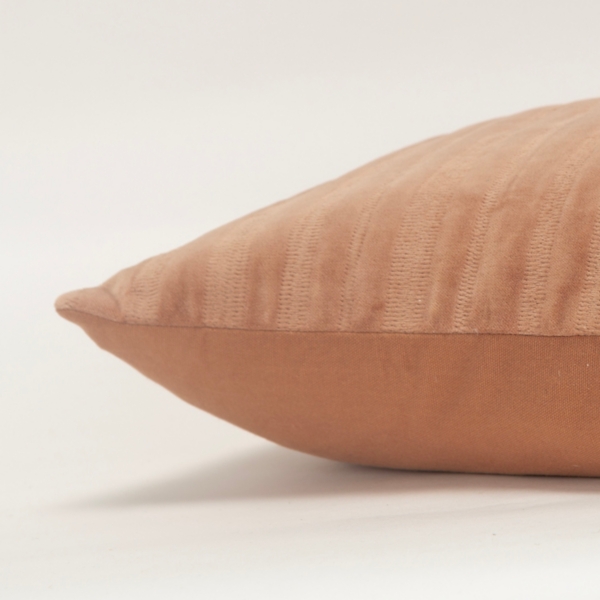 Brown Asymmetrical Stripe Lumbar Pillow