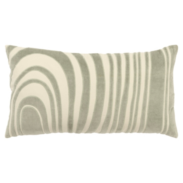 Green and Natural Wave Lumbar Pillow Kirklands Home