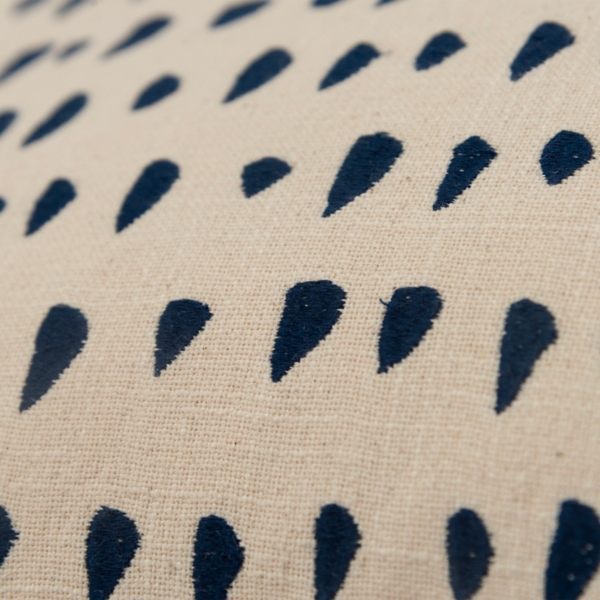 Navy and Natural Animal Patterned Lumbar Pillow