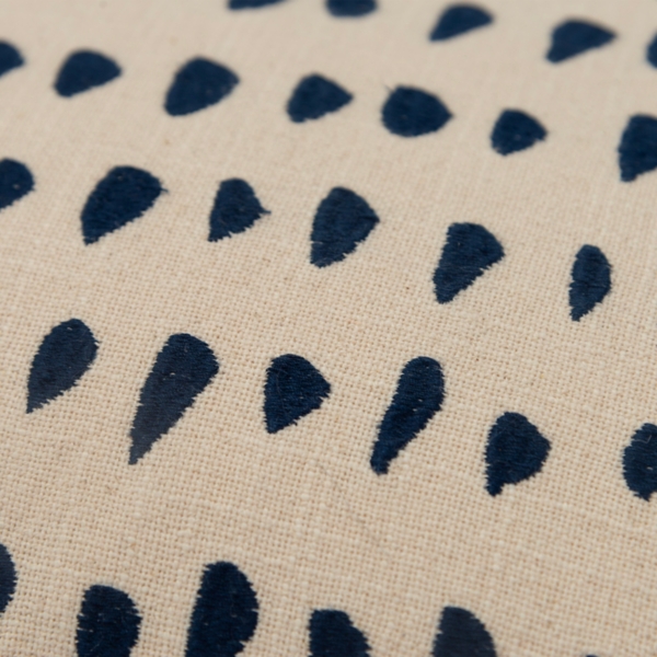 Navy and Natural Animal Patterned Lumbar Pillow