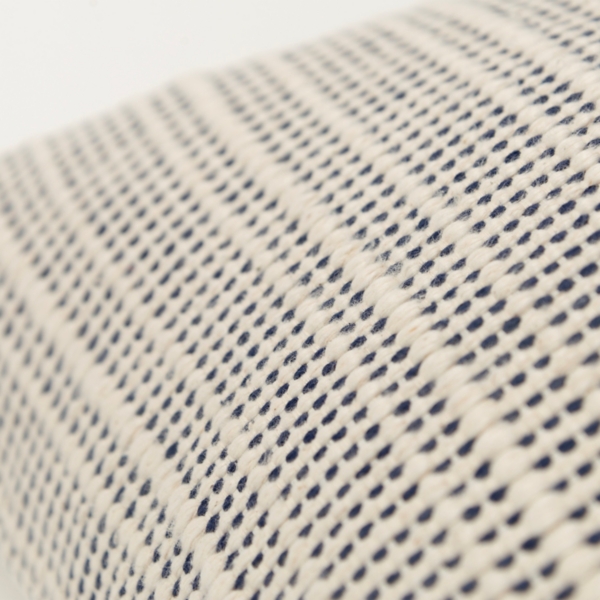 Navy and Natural Sea Striped Pillow
