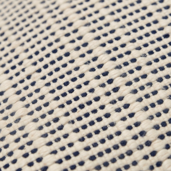 Navy and Natural Sea Striped Pillow