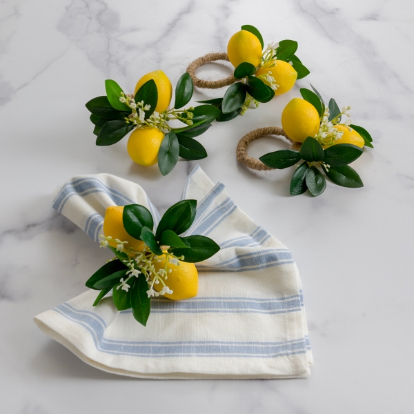 Lemon Napkin Rings, Set of 4 Kirklands Home